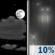 Wednesday Night: A 10 percent chance of rain after 4am.  Partly cloudy, with a low around 41.