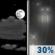 Saturday Night: A 30 percent chance of rain after 4am.  Partly cloudy, with a low around 41.